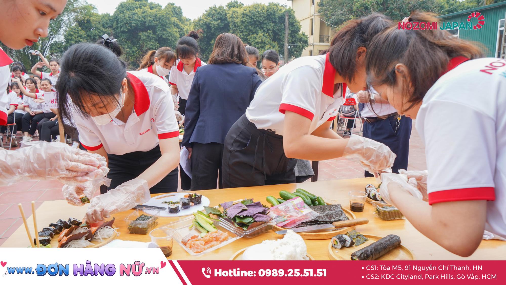 cuộc thi nấu ăn của thực tập sinh nozomi